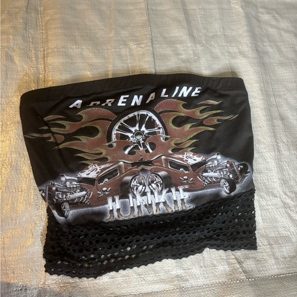 Adrenaline Junkie Black Tube Top
